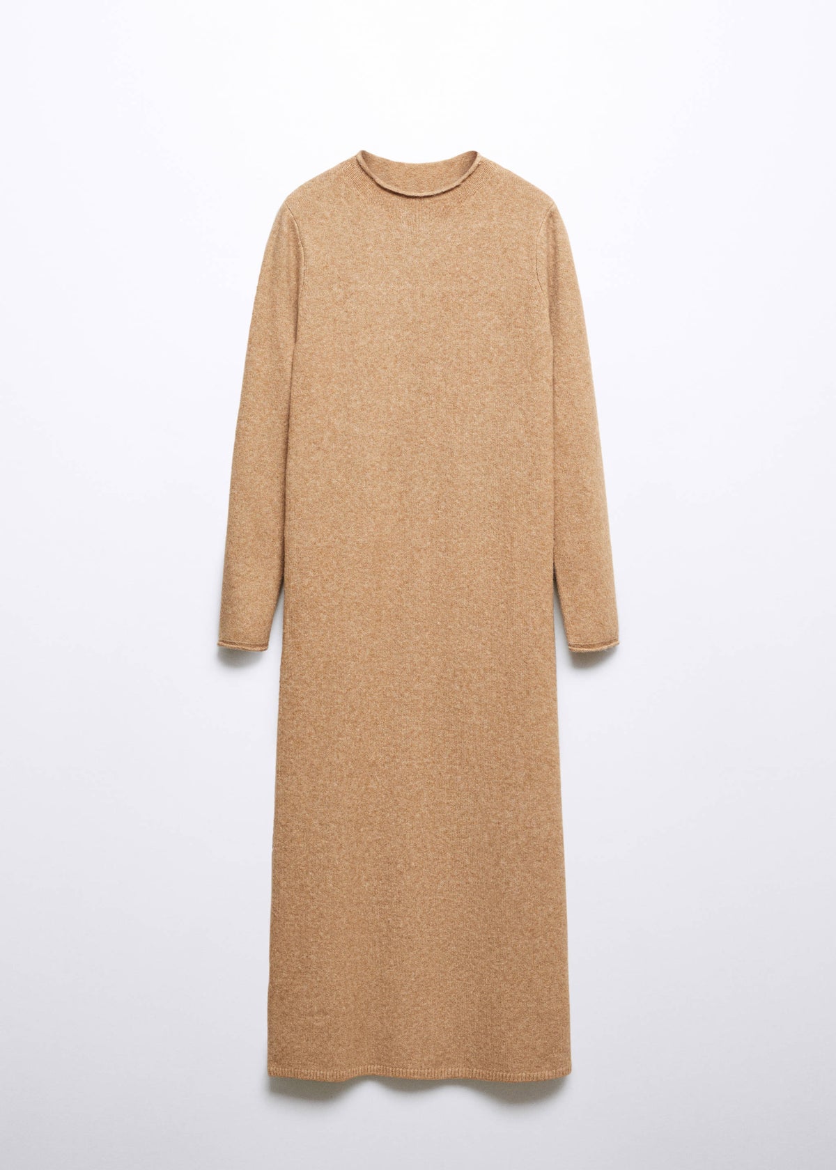 Perkins-neck knitted dress