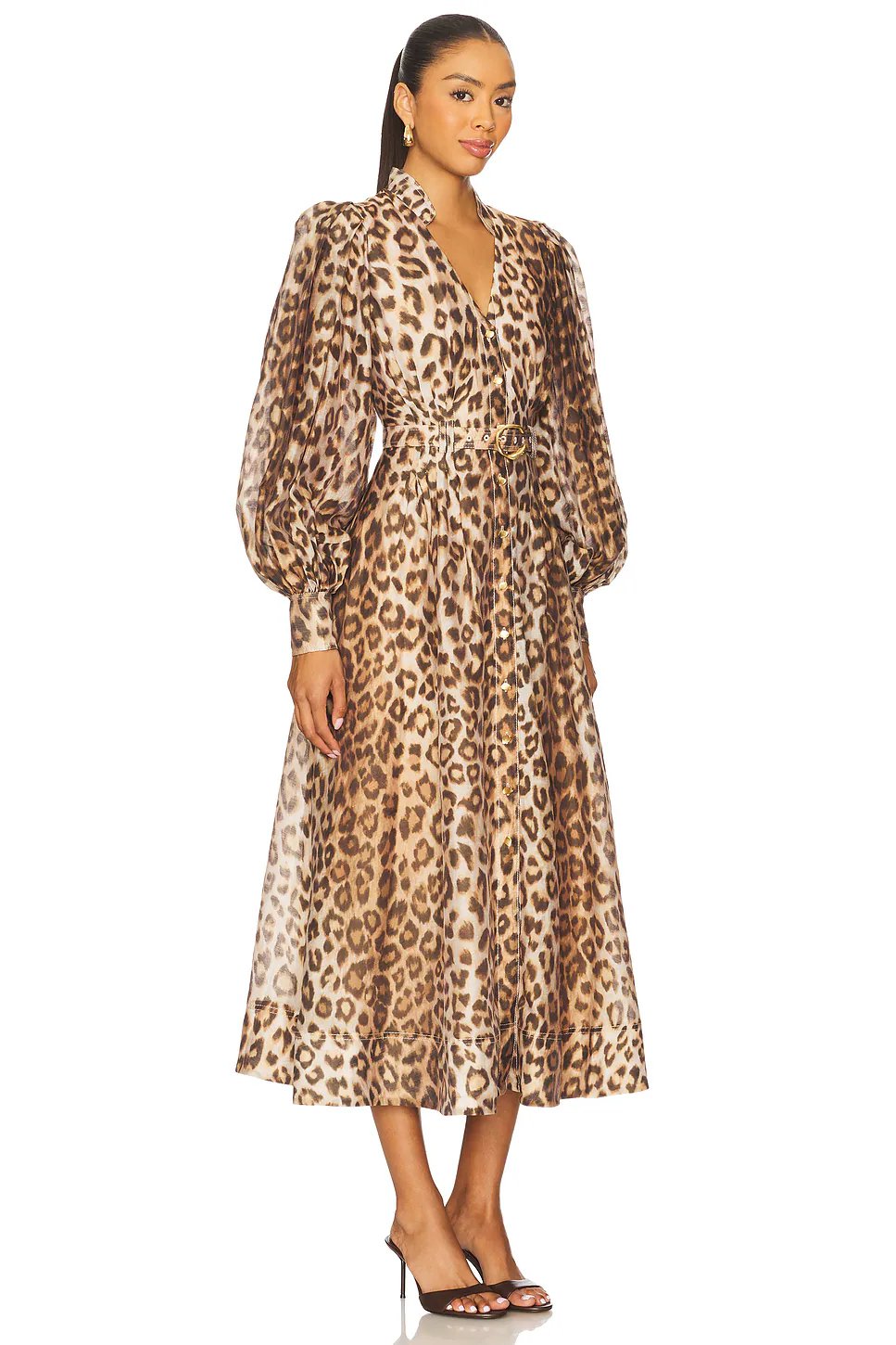 Aje Isabella Shirtdress in Leopard - Image 2