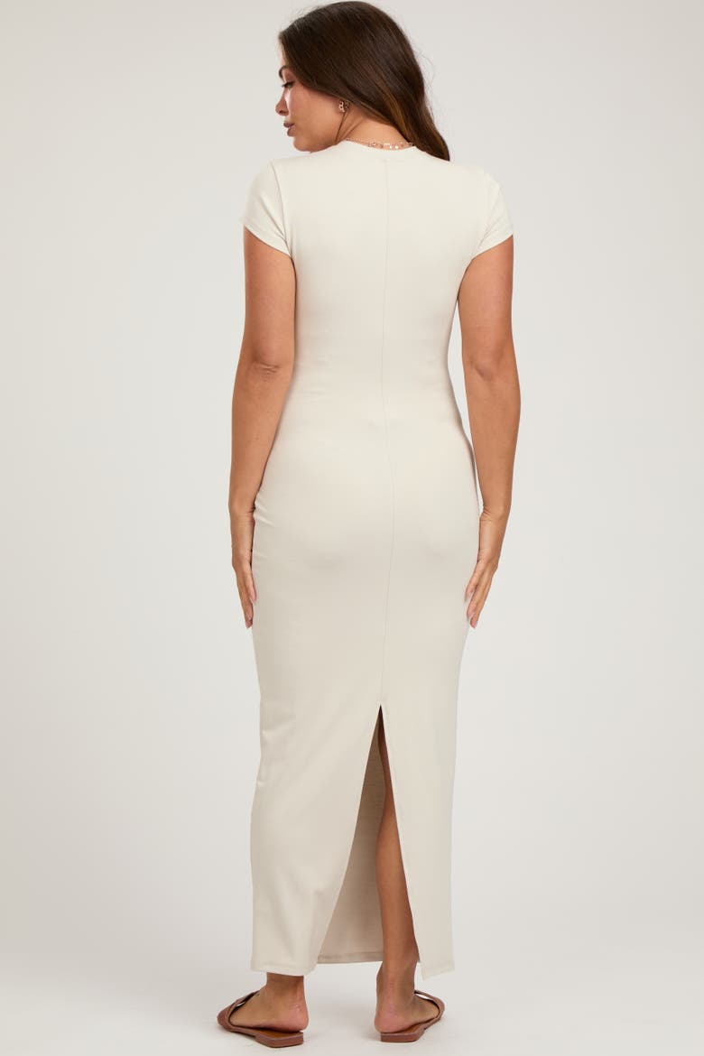 Fitted Short Sleeve Maxi Dress