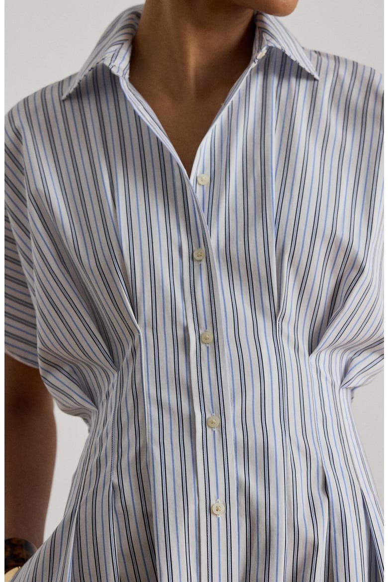 '70s Stripe Cotton Broadcloth Shirtdress