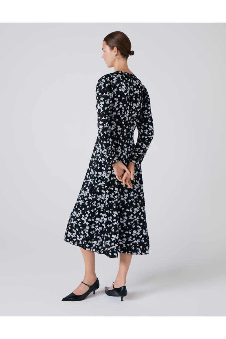 Ana Floral Satin Midi Dress