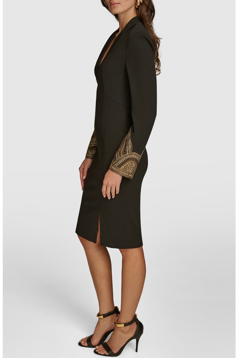 Embellished Long Sleeve Sheath Dress