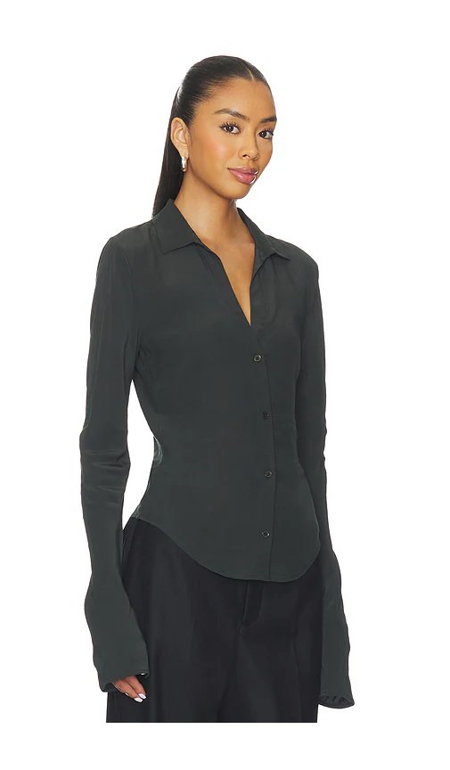 EAVES Saeunn Blouse in Caviar - Image 2