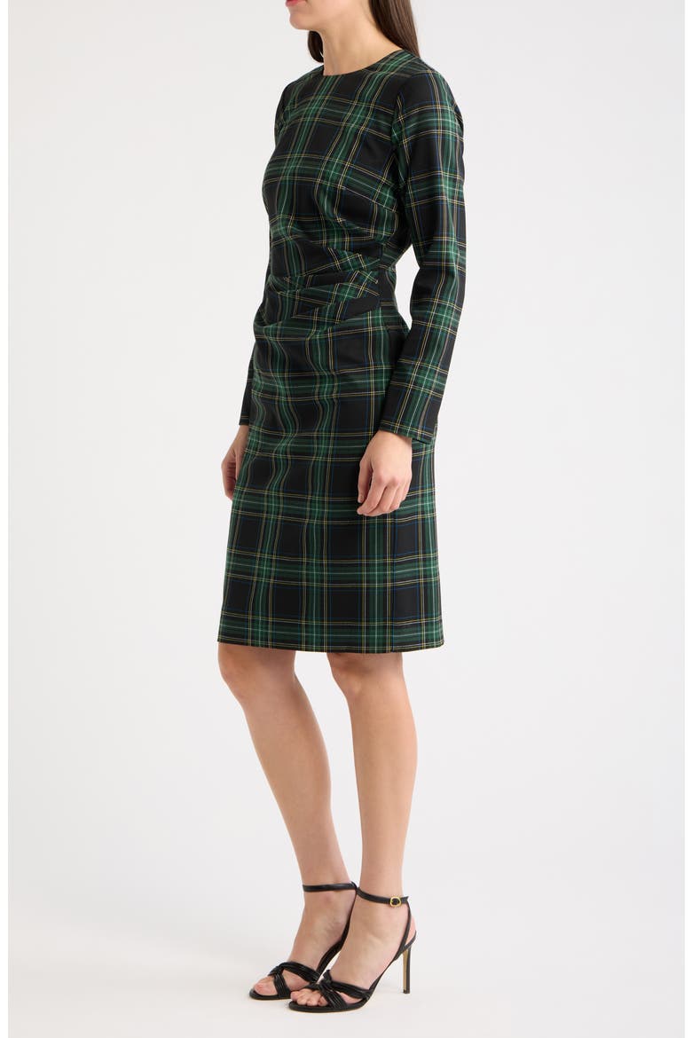Side Drape Long Sleeve Dress
