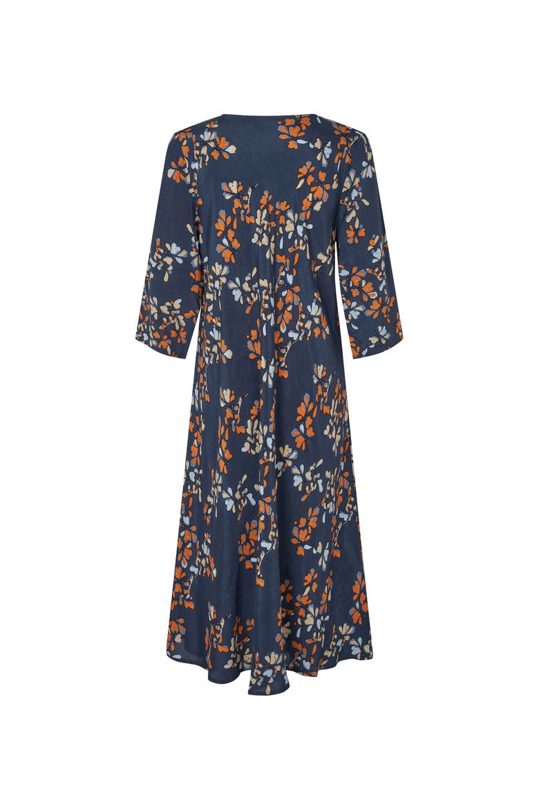 MaNorelle V-Neck 3/4 Sleeve Midi Dress