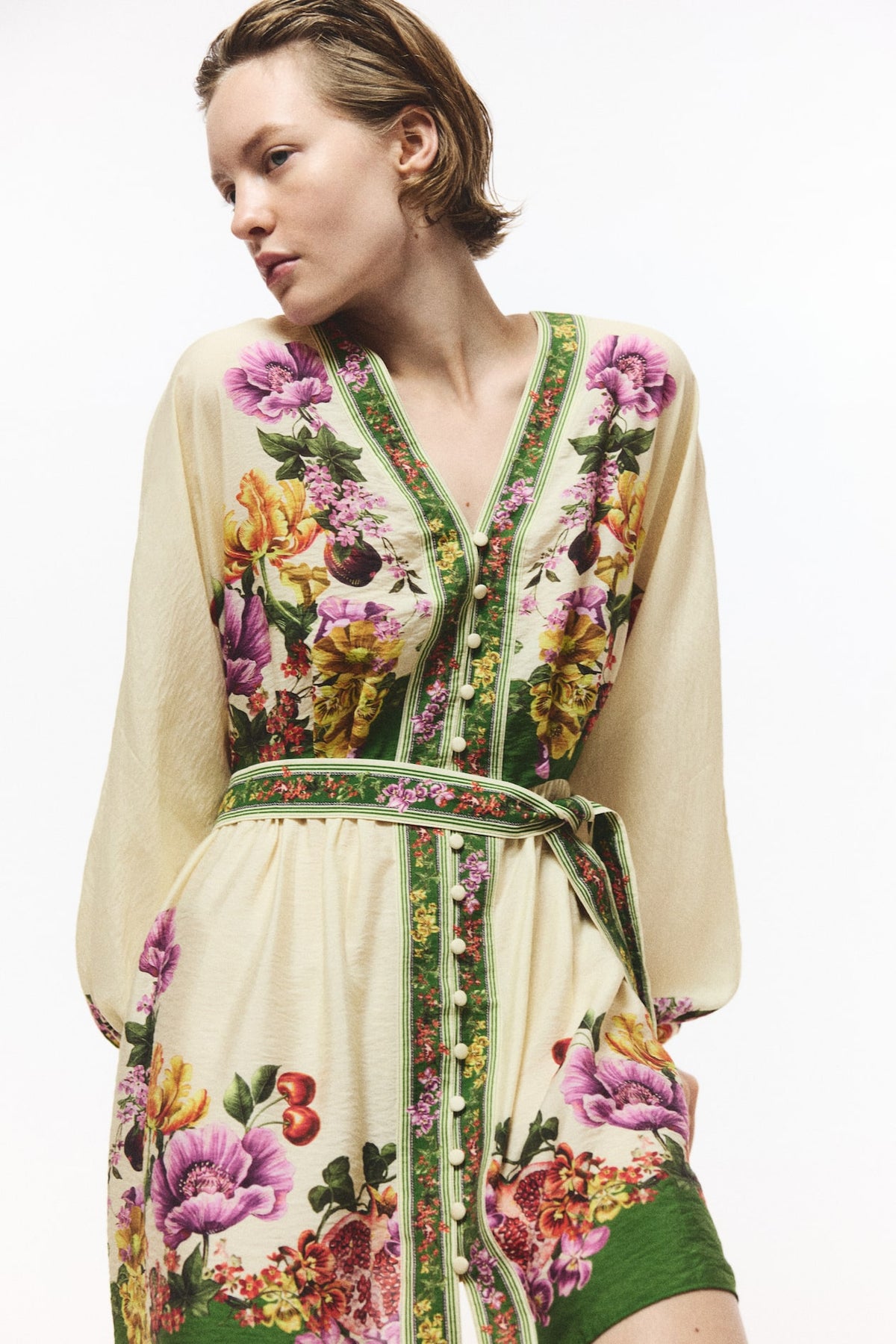 Tie-Belt Tunic Dress