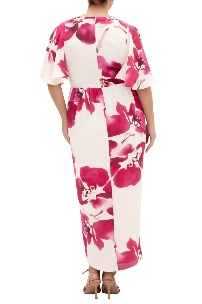 Braelynn Floral Flutter Sleeve Maxi Dress