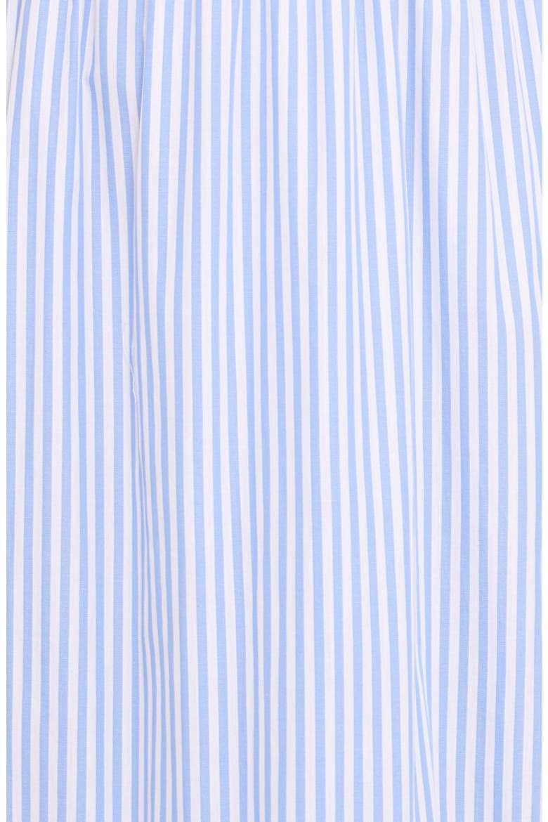 Steele Stripe Puff Sleeve Cotton Midi Dress