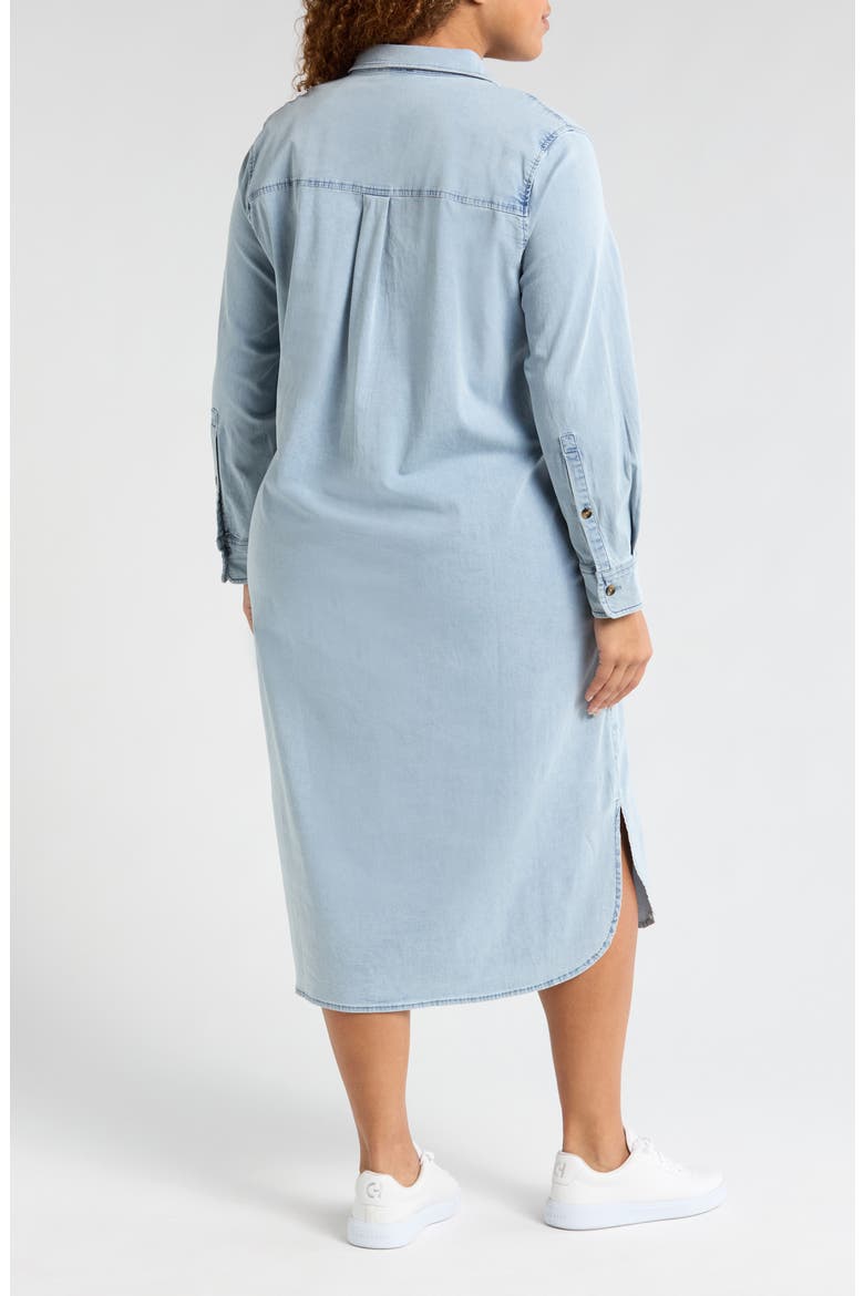 Odeon Long Sleeve Chambray Shirtdress