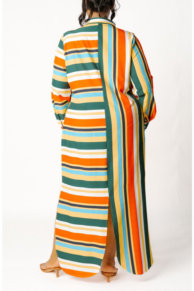 Long Sleeve Button-Up Maxi Shirtdress