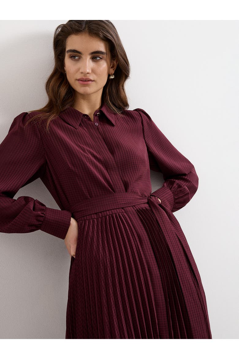 Ren Pleated Midi Shirt Dress