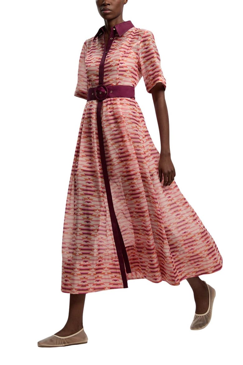 Short Sleeve Midi Shirt Dress