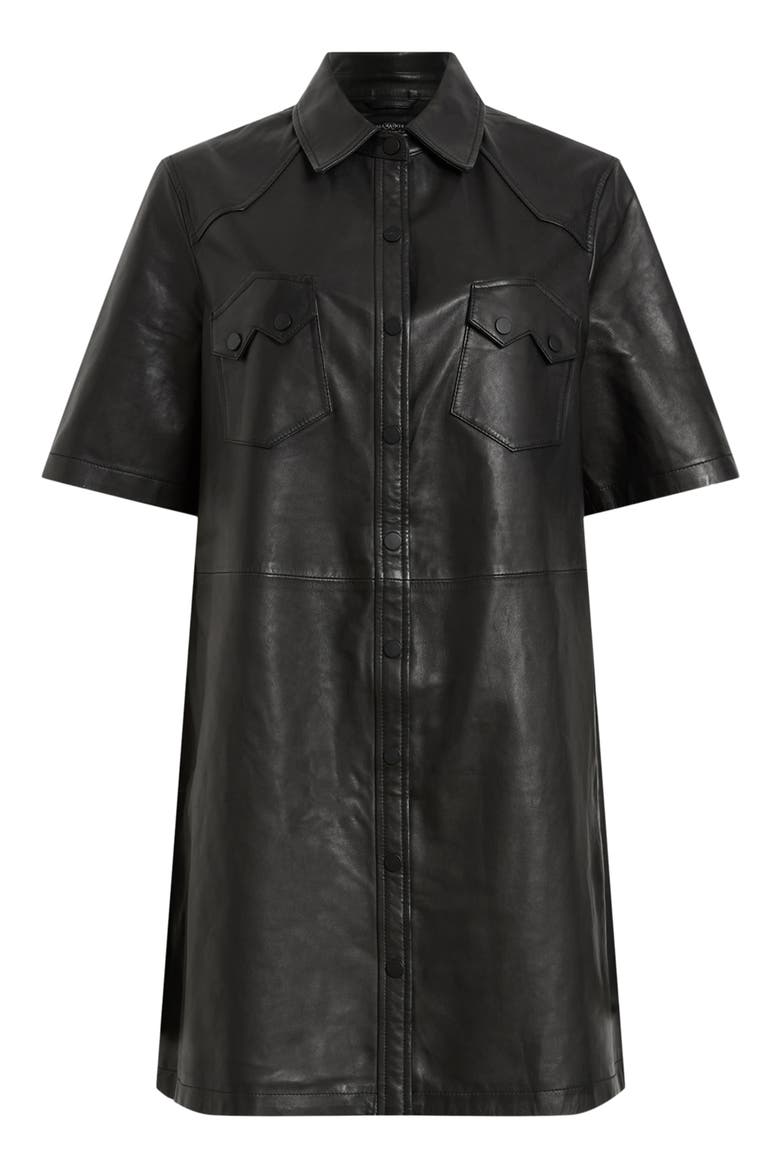 Rock Western Leather Mini Shirtdress