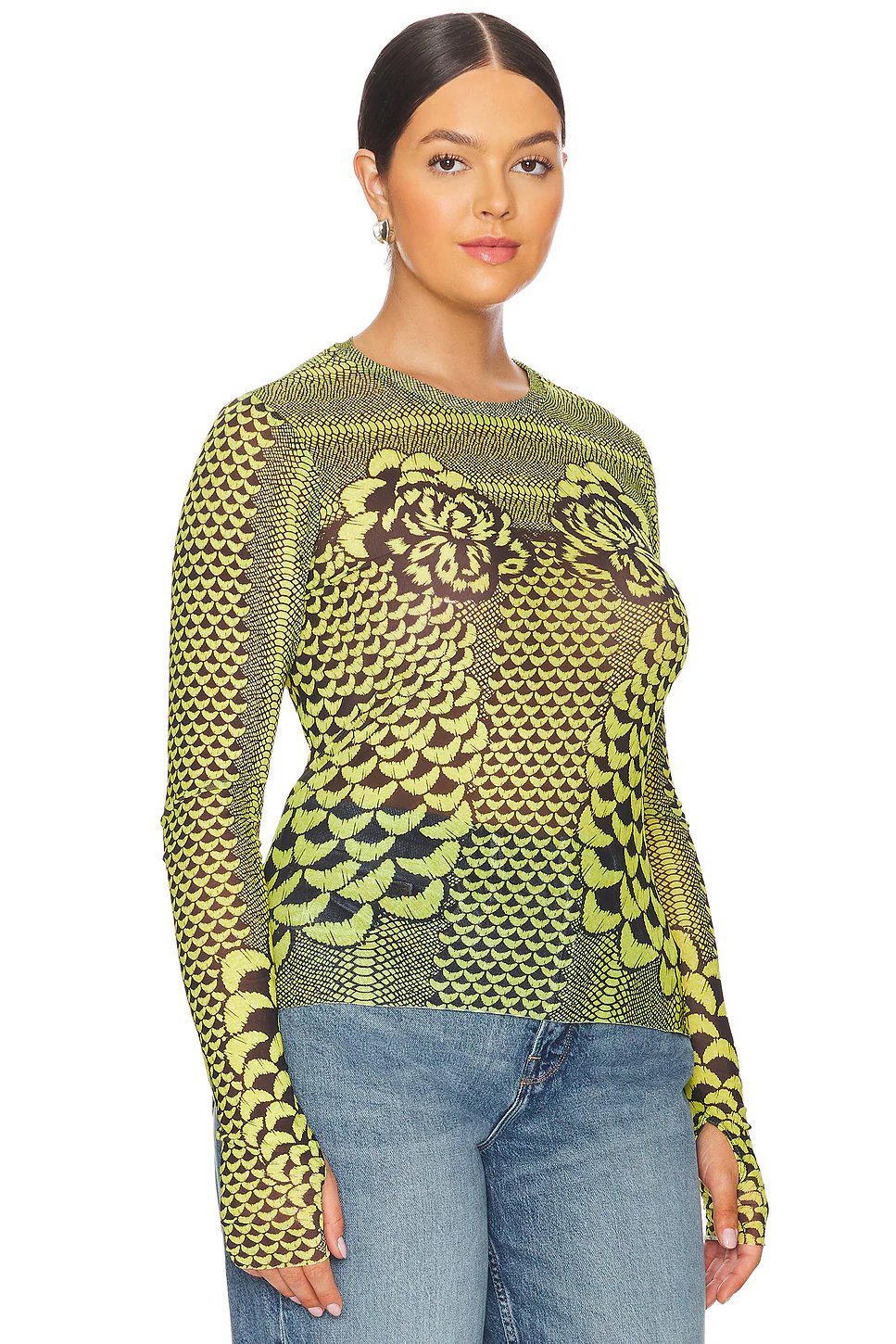 AFRM Kaylee Top in Citrus Petals - Image 4