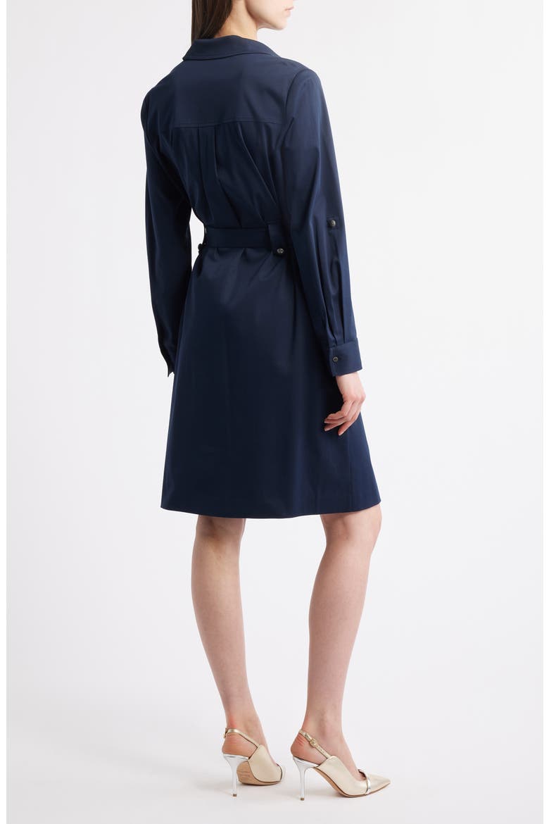 Long Sleeve Cotton Blend Shirtdress