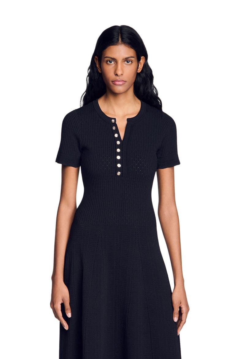 Ribbed knit maxi dress