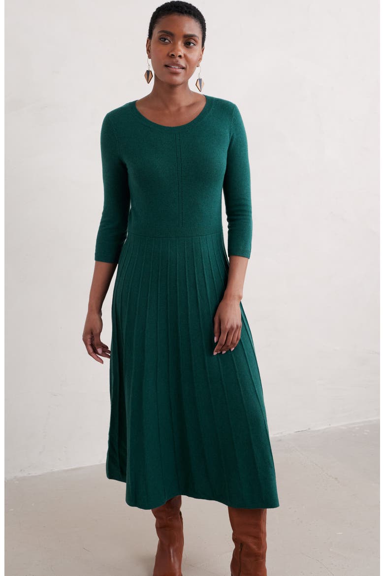 Folk Song Rib Midi Sweater Dress