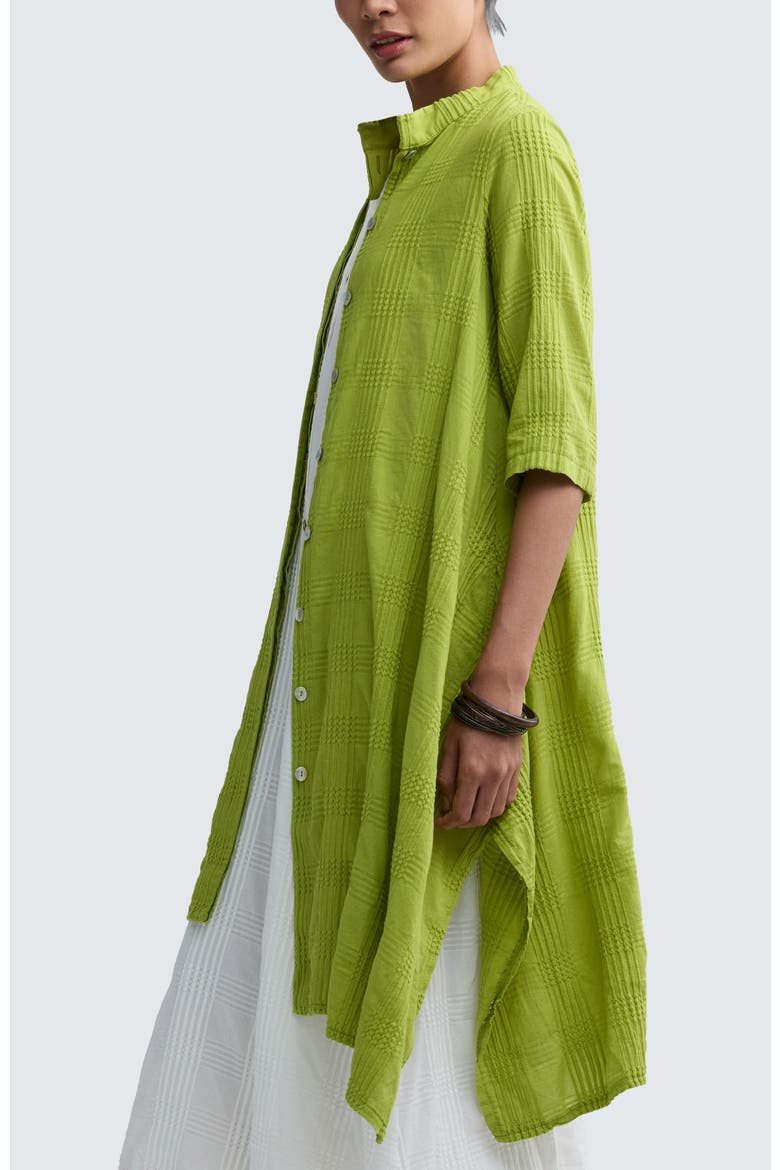 Vela Check-embroidered Shirt Dress
