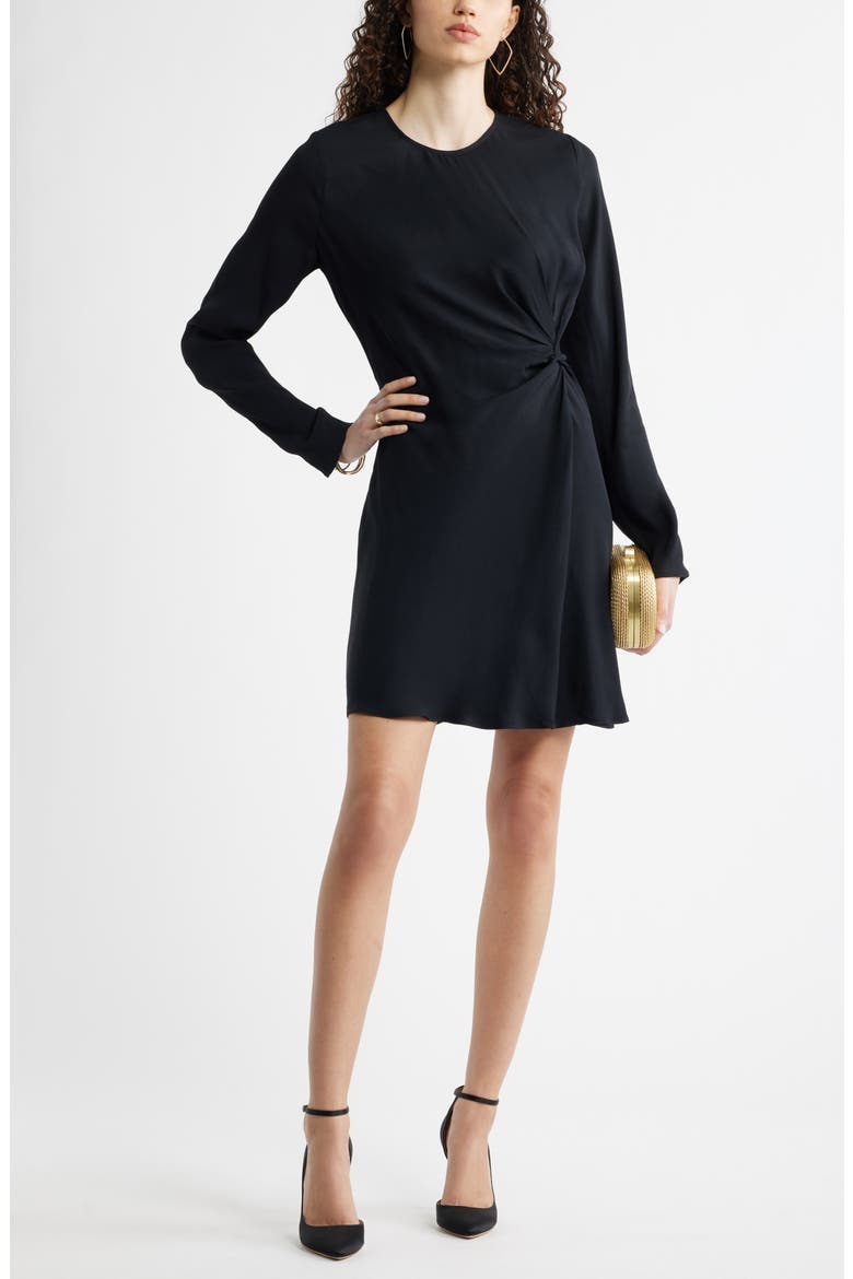 Side Twist Long Sleeve Minidress