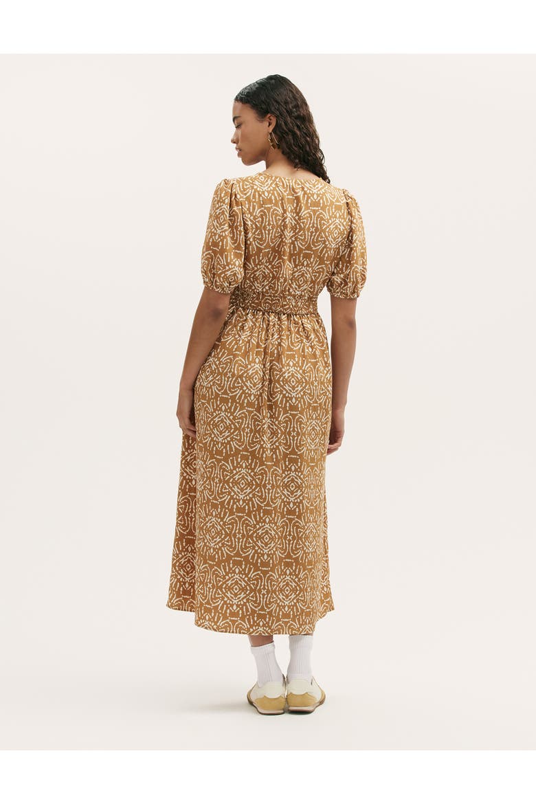 Kiara Printed V-Neck Midi Dress