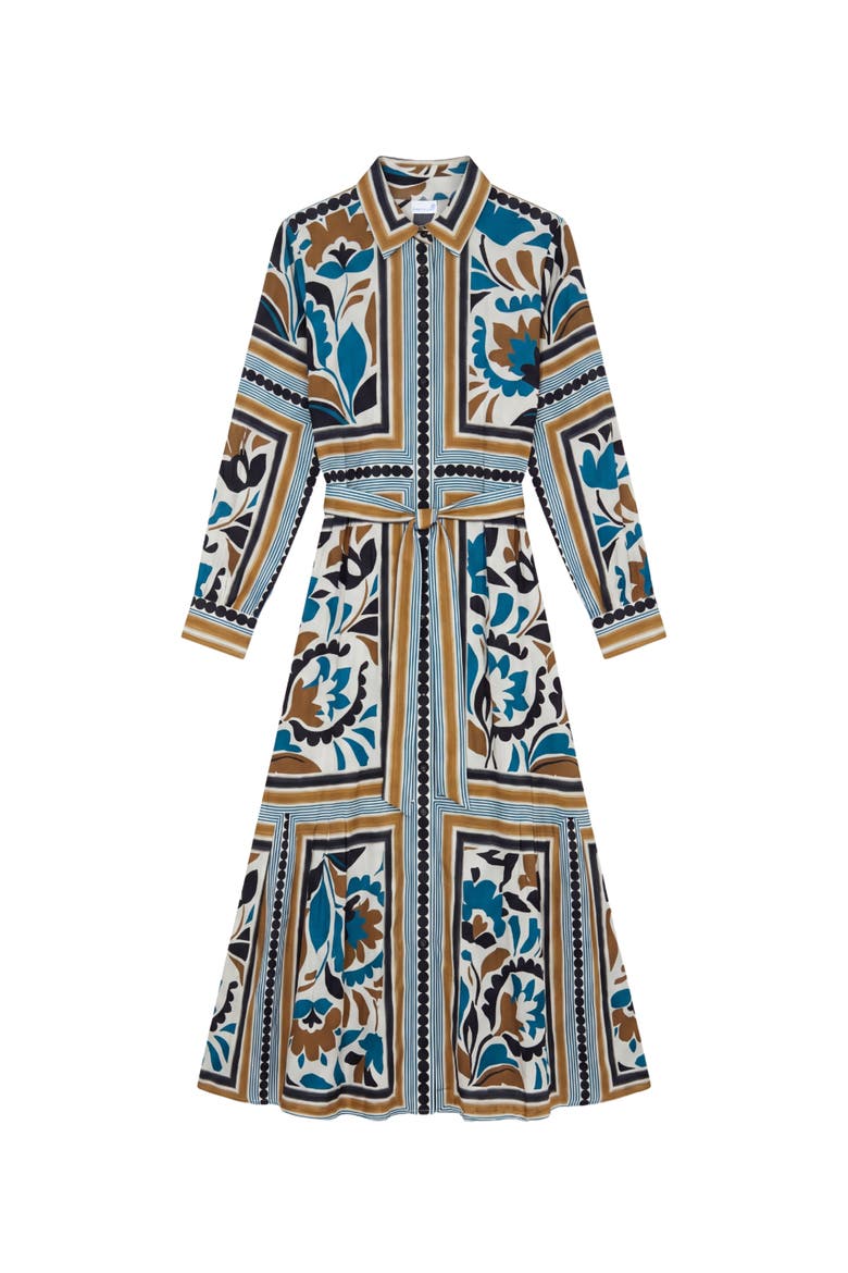 Rowan Printed Midi Shirt Dress