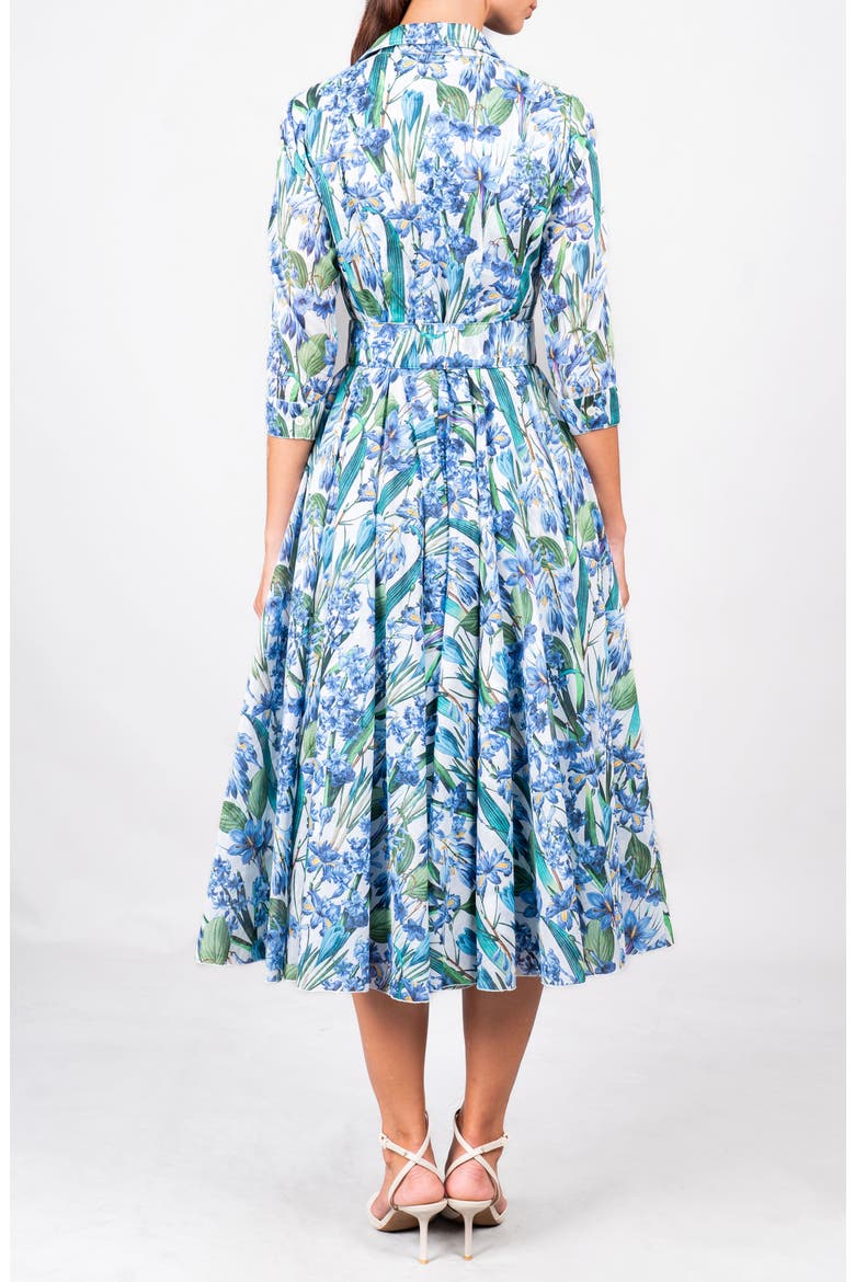 Crocus Hyancinth A-Line Midi Shirtdress