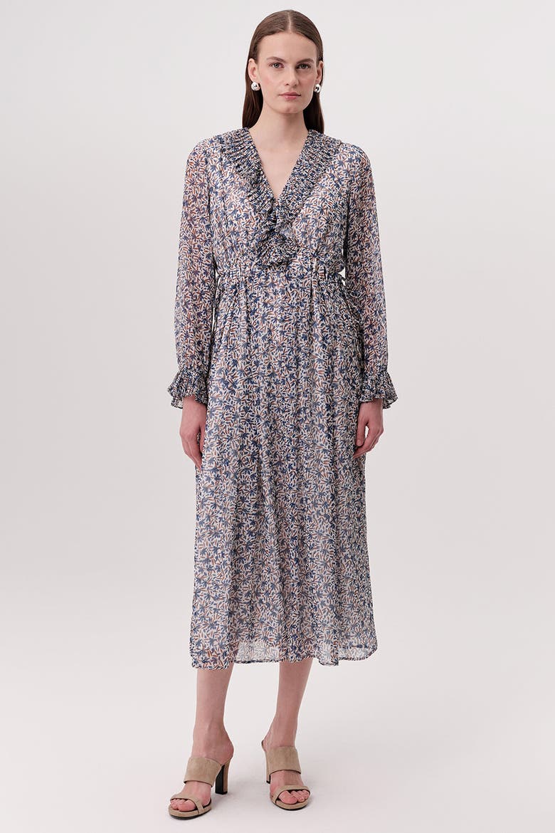Katy Pleated Tie Waist V