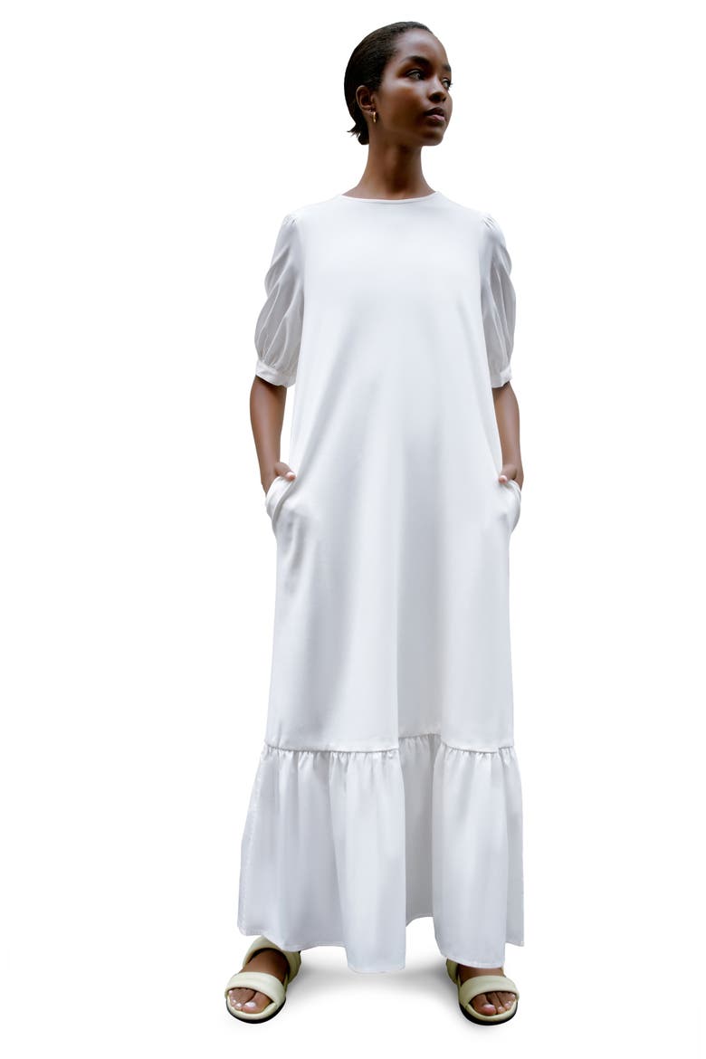 Olivia Mixed Media Midi Dress