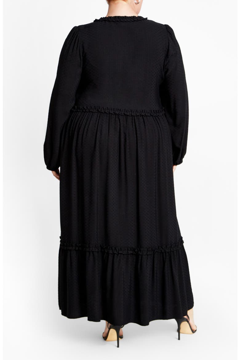 Journey Ruffle Long Sleeve Maxi Dress