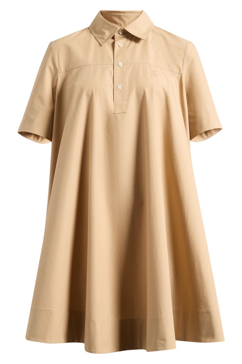 Cotton Trapeze Shirtdress