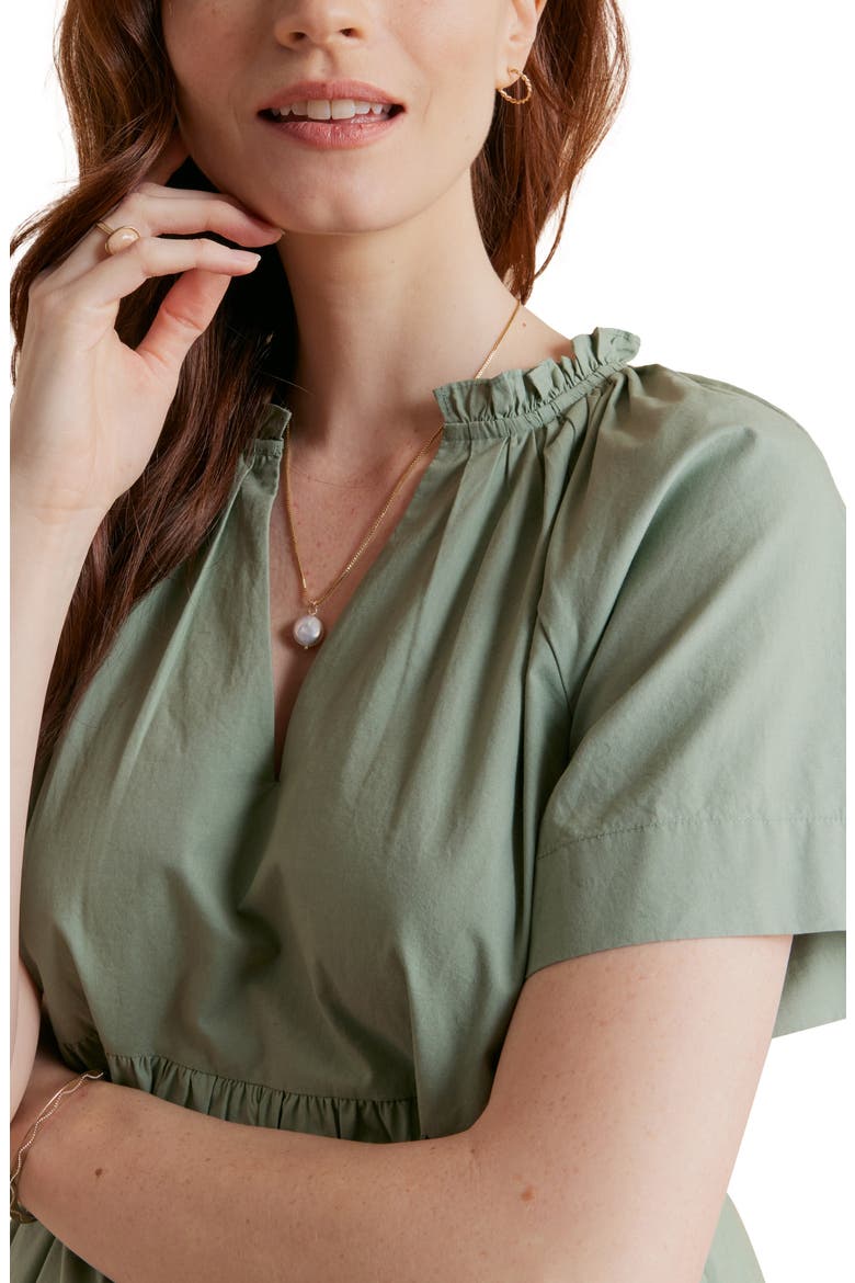 Tiered Cotton Maternity Dress