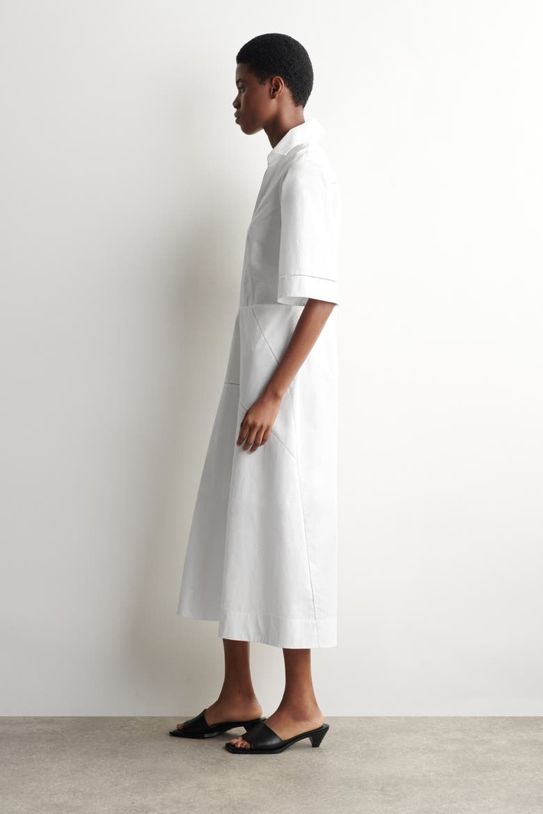 Embroidered Pima Cotton Midi Dress