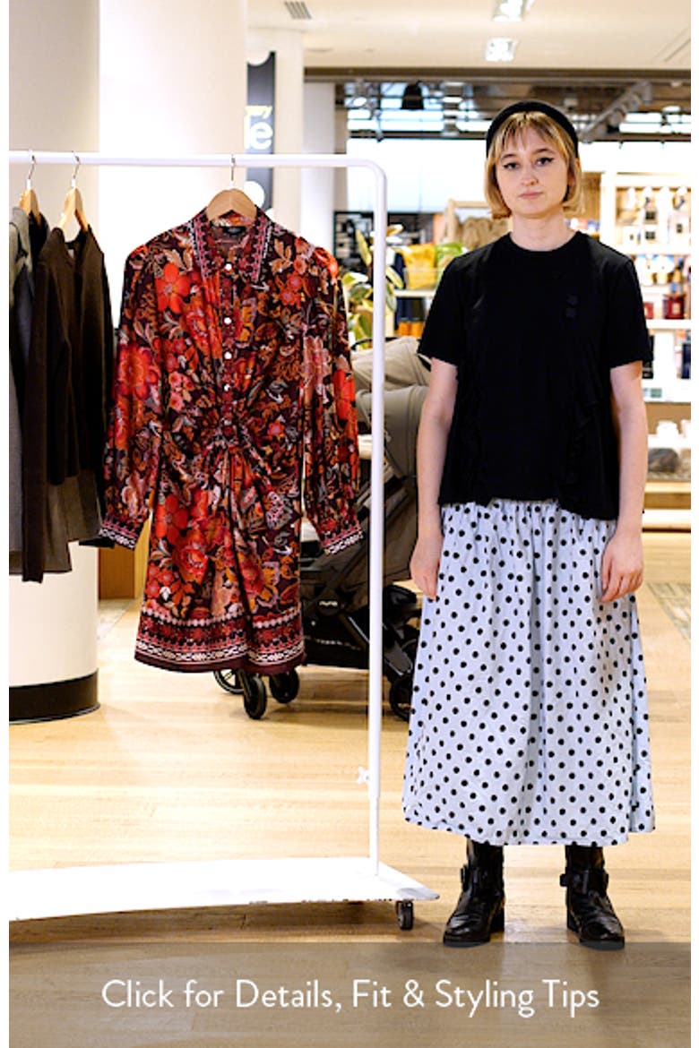 Tie Waist Long Sleeve Shirtdress