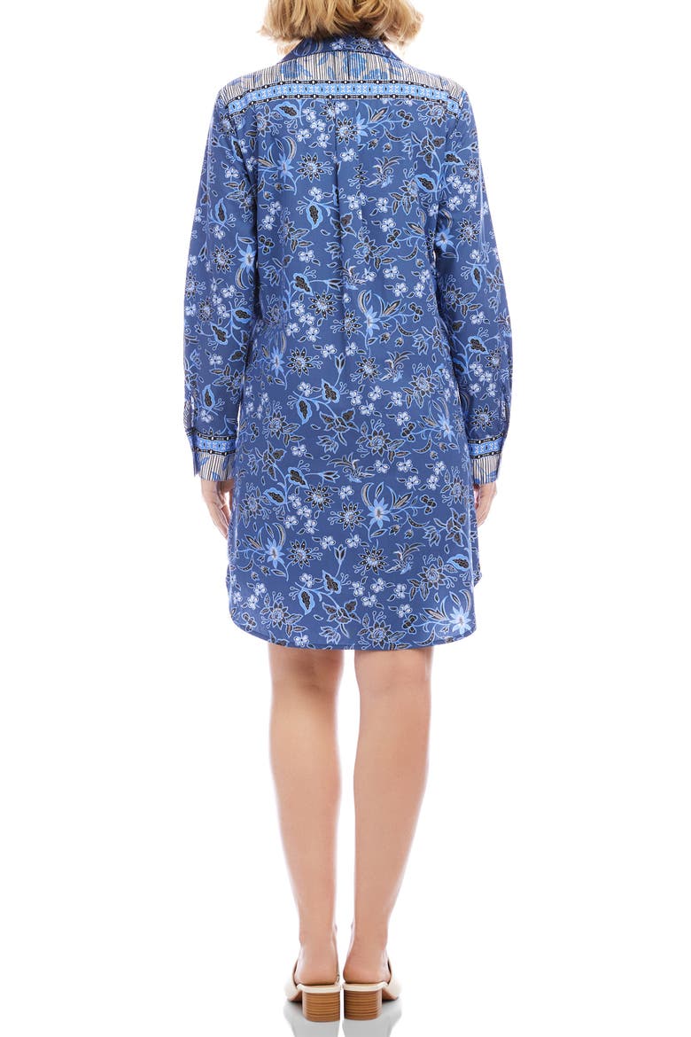 Floral Print Long Sleeve Shirtdress