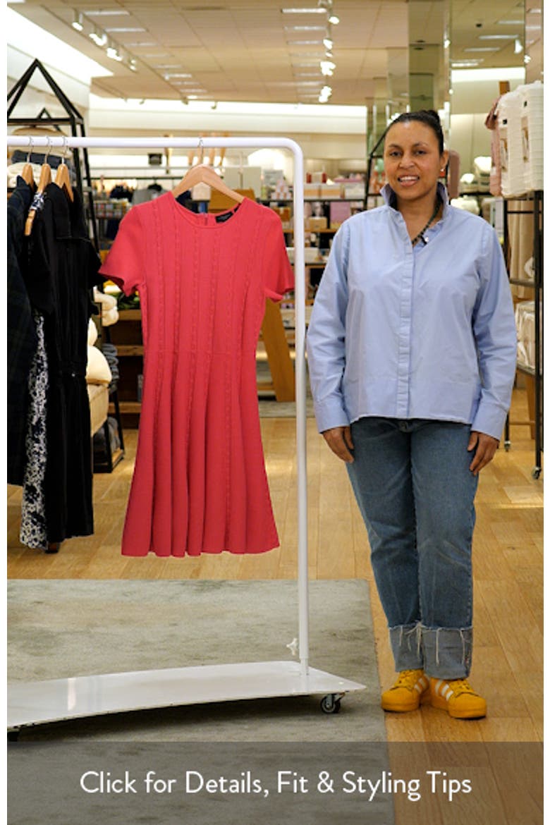 Ella Ribbon Stitch Fit & Flare Dress