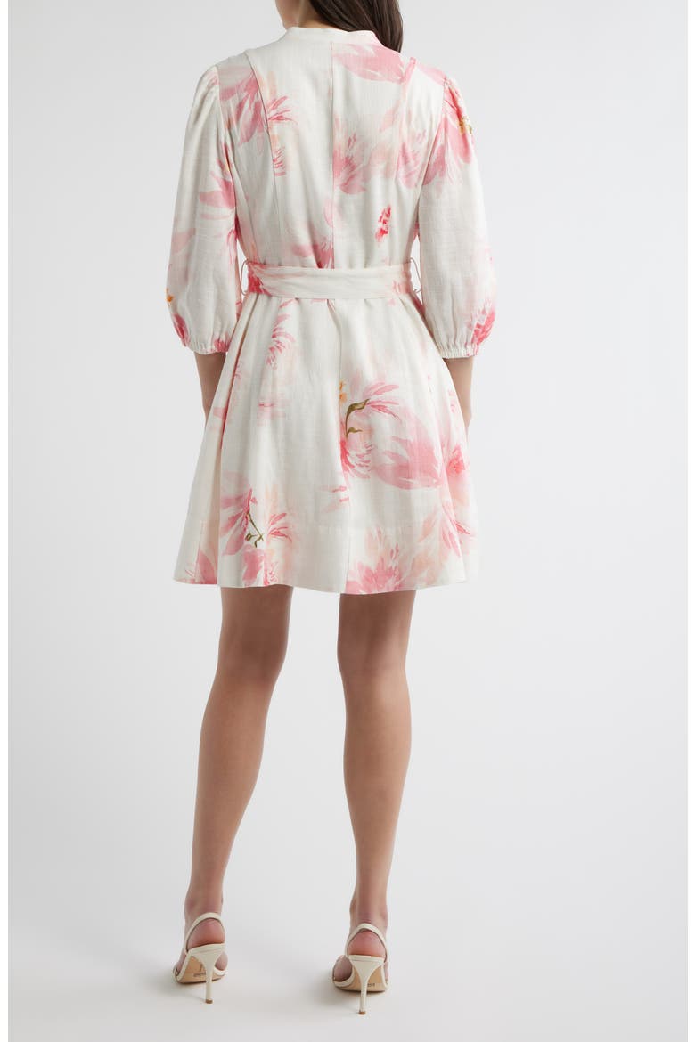 Floral Print Belted Dress