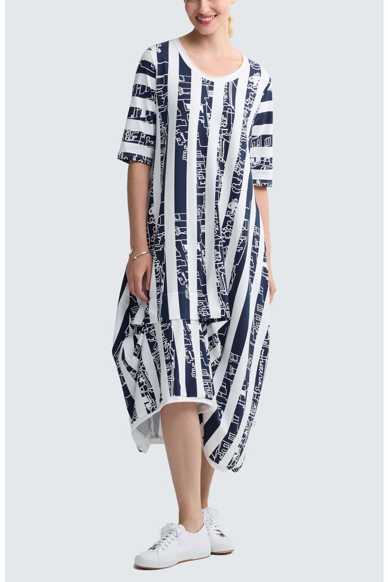 Amethyst Striped Jersey Dress