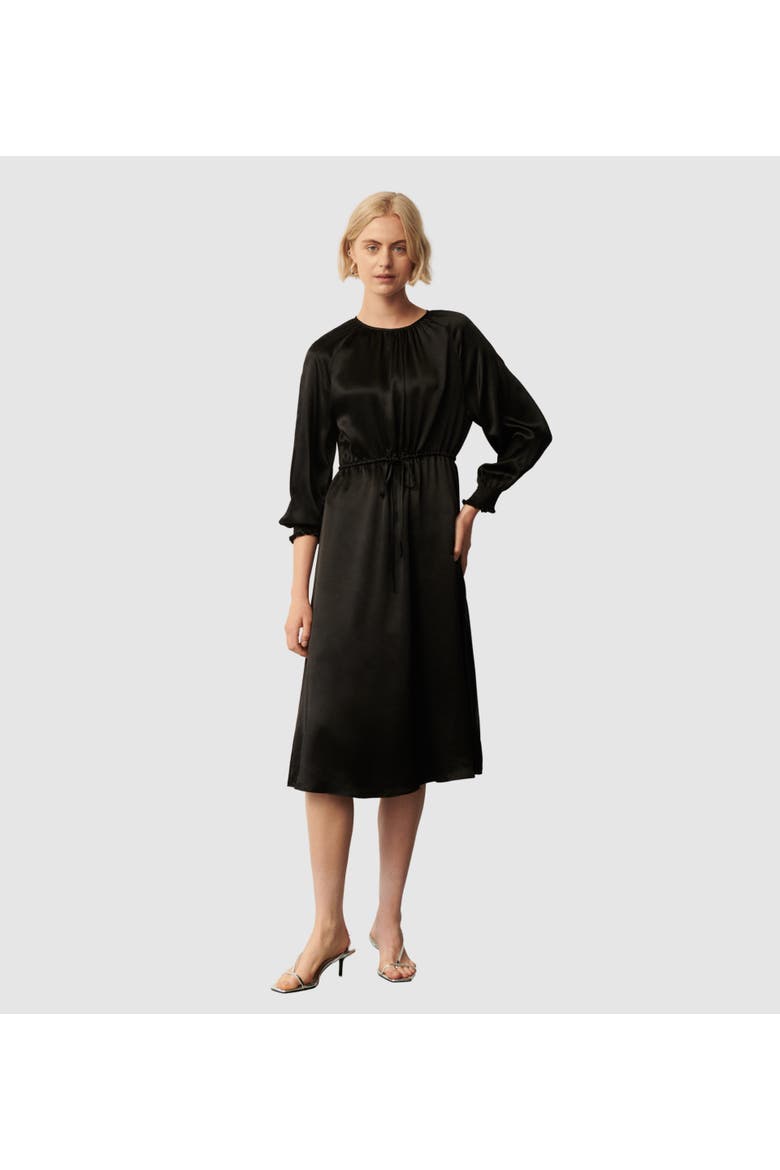 Florian 3/4 Sleeve Round Neck Midi Dress