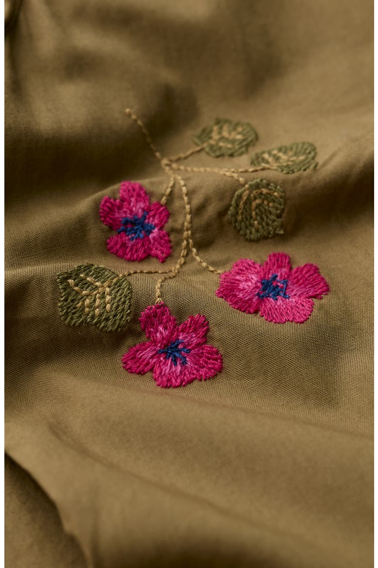 Fowen Embroidered Organic Cotton Midi Dress