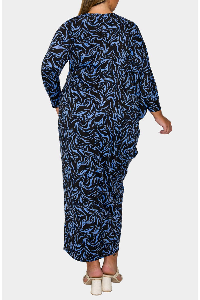 Jessica Asymmetric Long Sleeve Maxi Dress