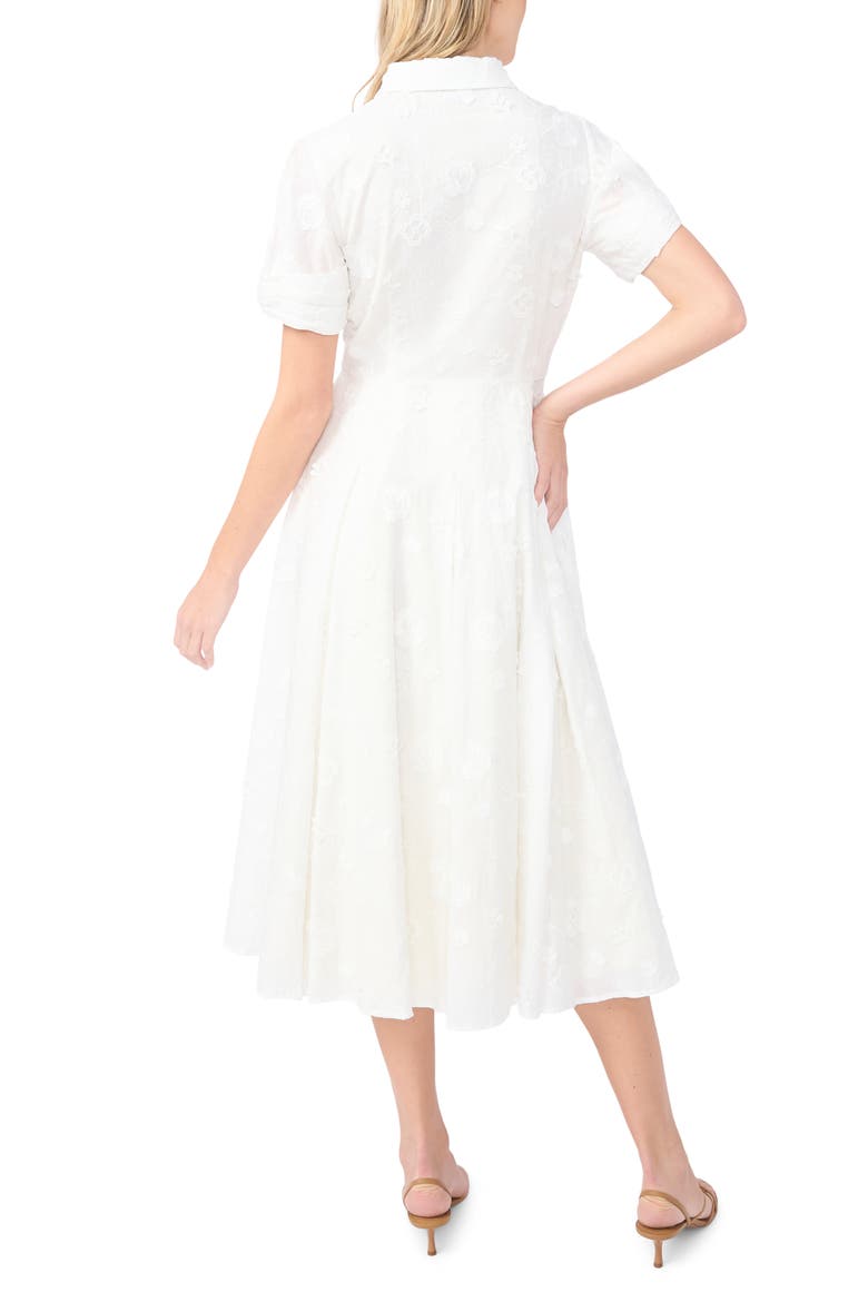 Violet Floral Embroidery Shirtdress