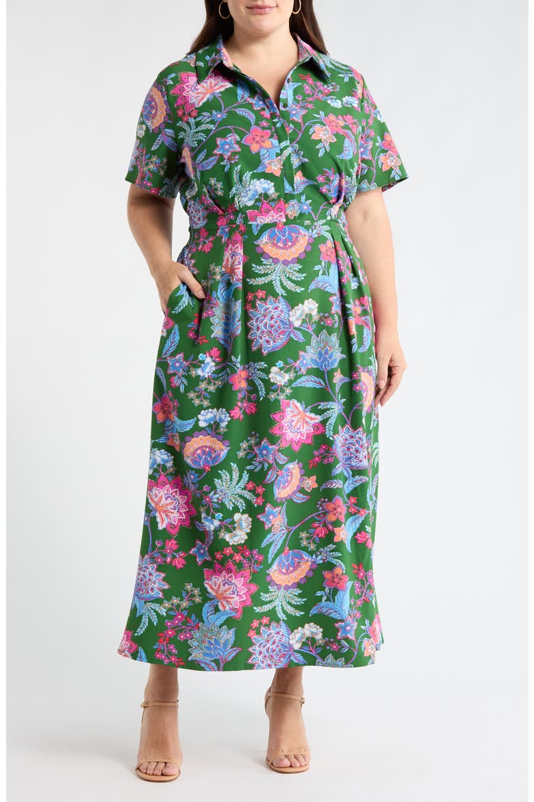 Elara Floral Marisy Collared Shirtdress