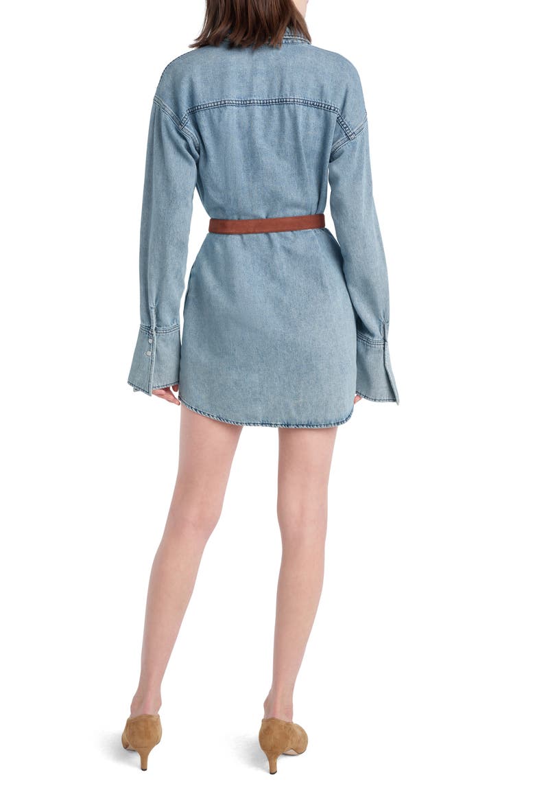 The Eyes On Me Denim Mini Shirtdress