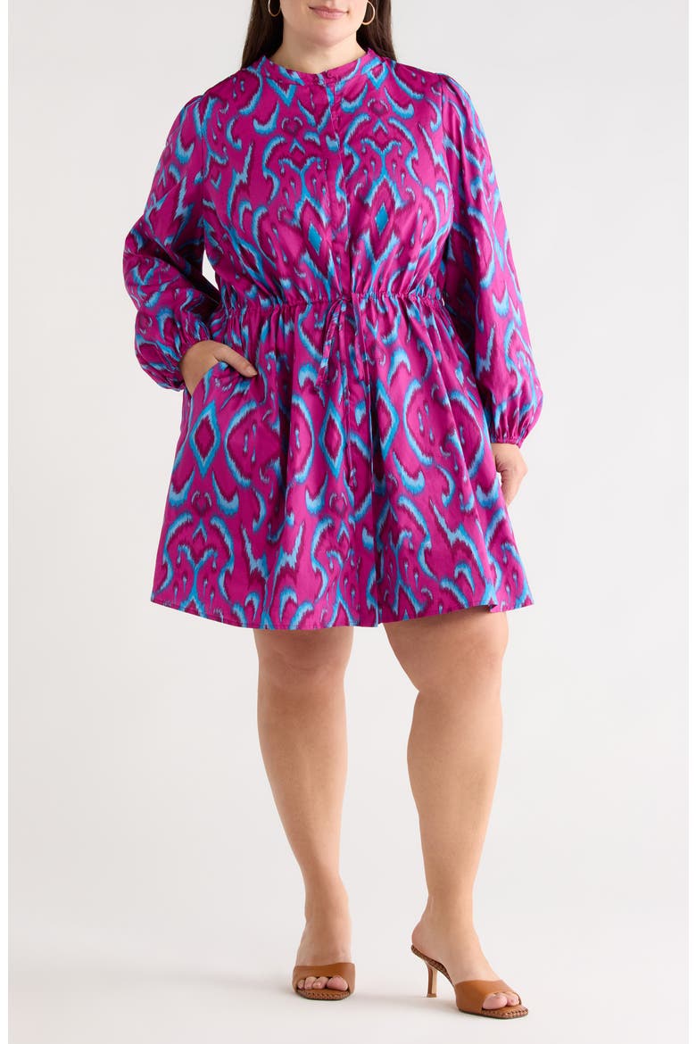 Ivana Abstract Luzma Long Sleeve Dress