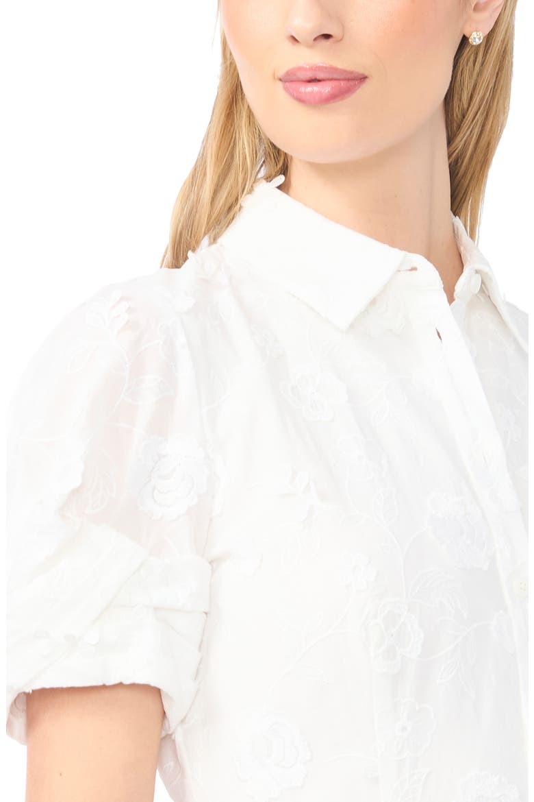 Violet Floral Embroidery Shirtdress