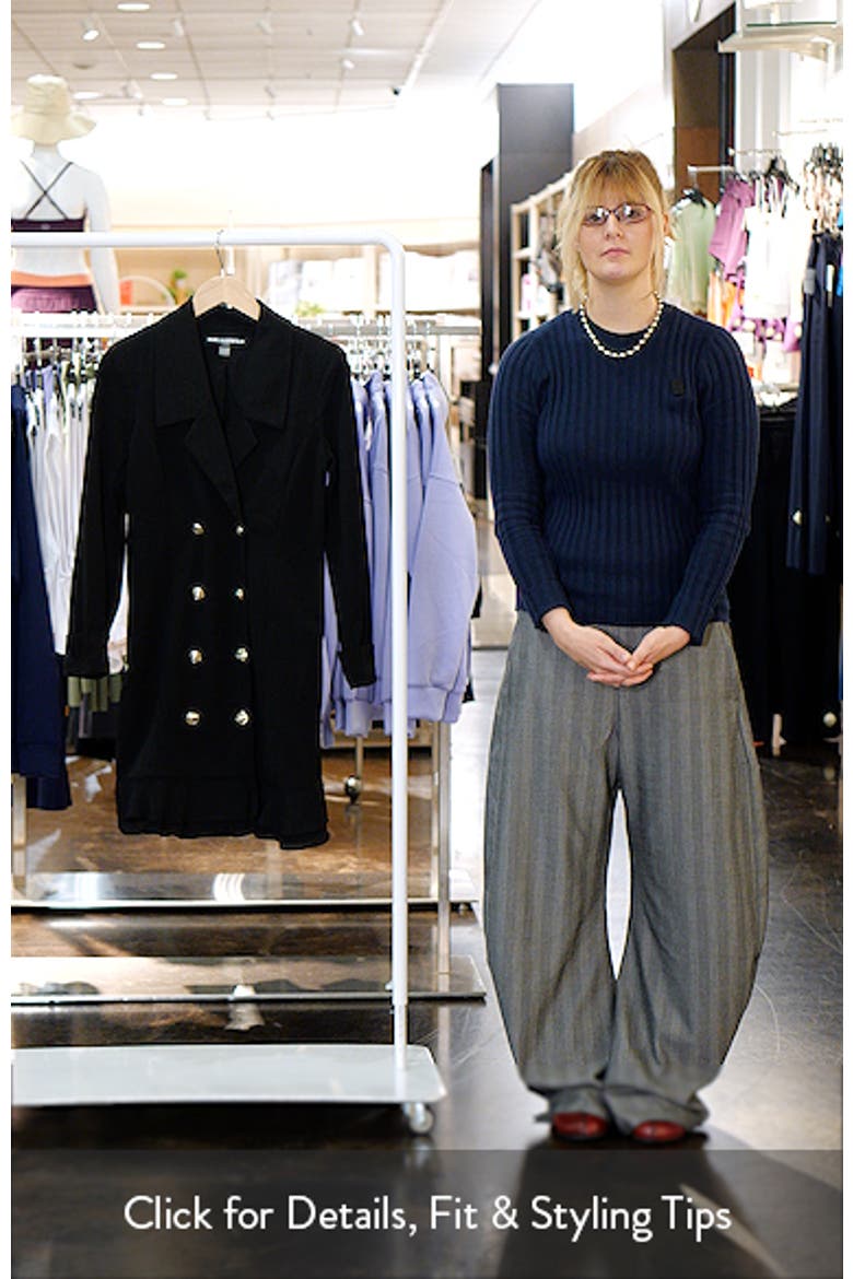Double Breasted Long Sleeve Scuba Crepe Blazer Dress
