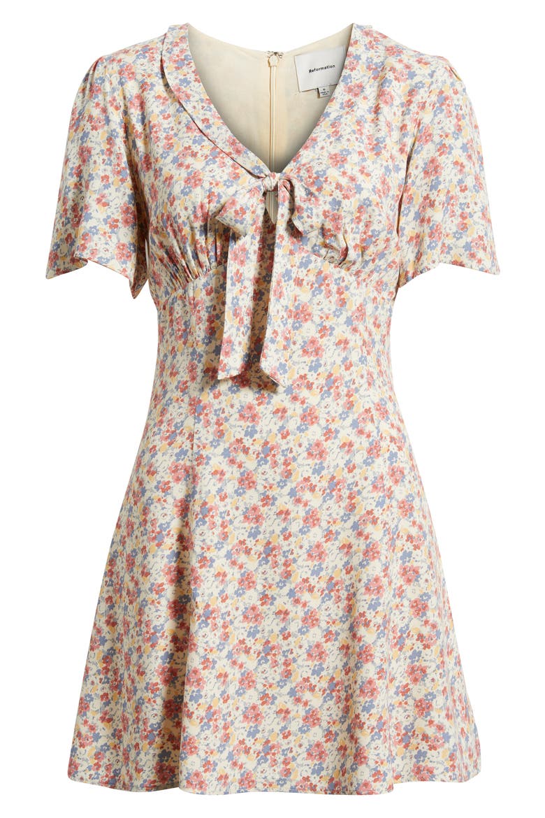 Tyra Floral Tie Front Minidress