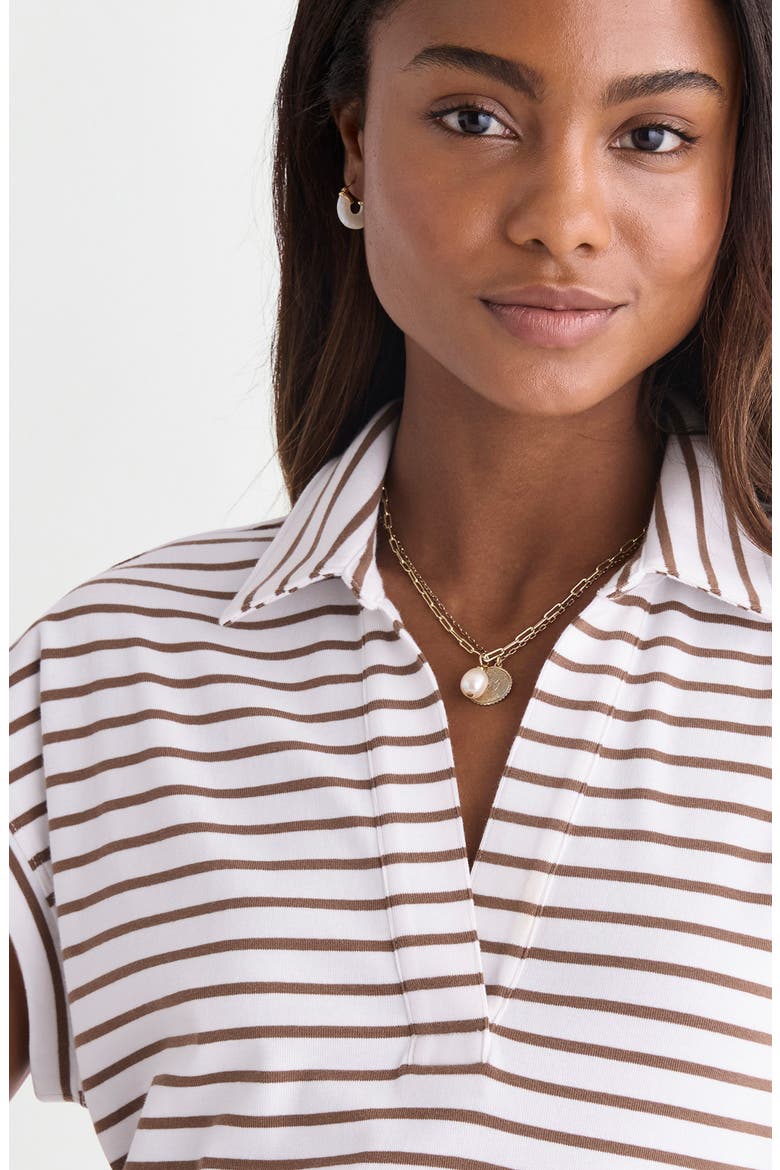 Margo Stripe Short Sleeve Polo Dress