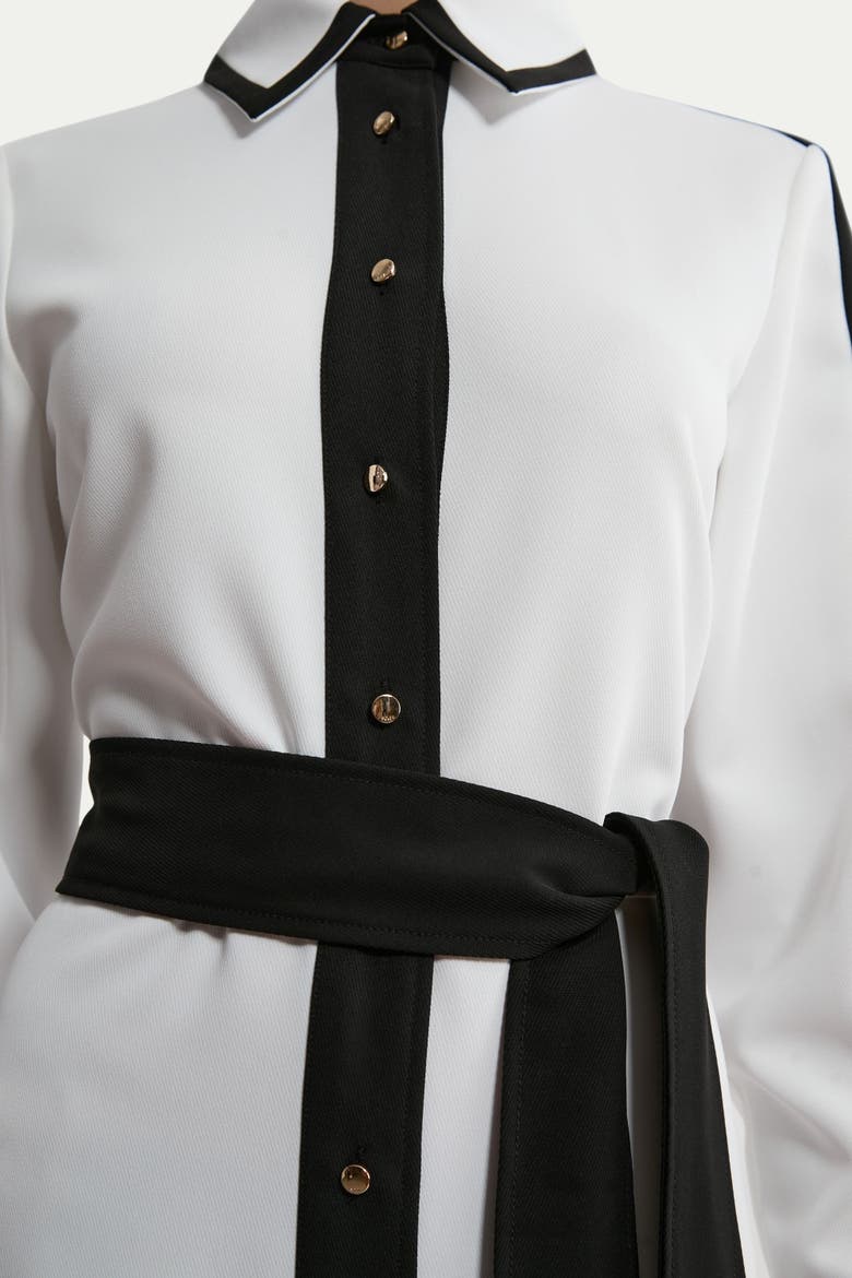 Petite Belted Midi Shirt Dress