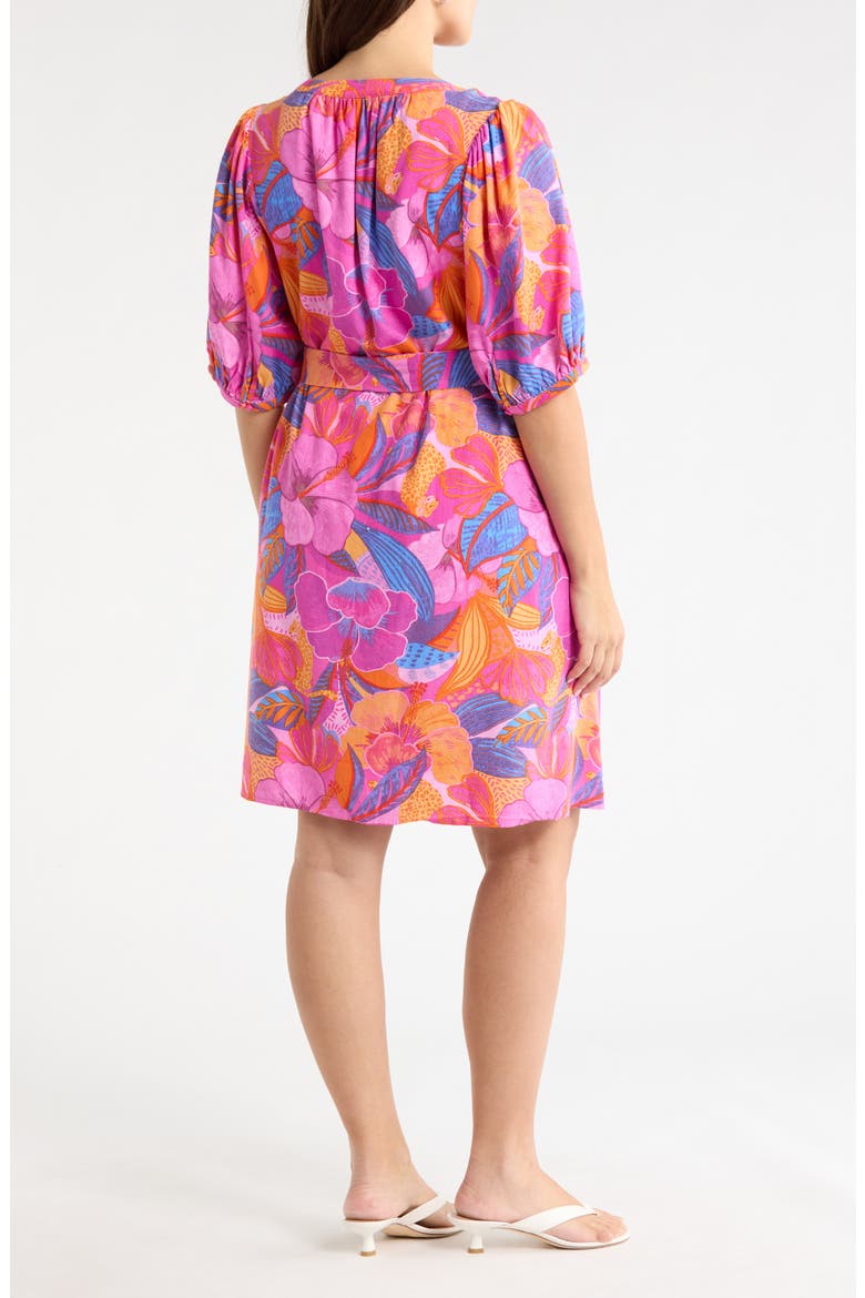 Floral Print Belted Minidress